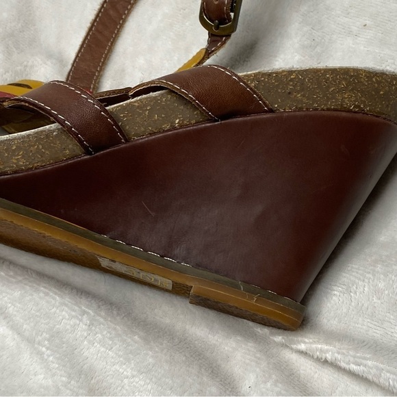 L'Artiste by Spring Step Ronella Multi Strap Leather Wedge Sandals - Picture 7 of 16